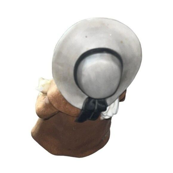 Lefton Vintage 1950s Porcelain Hand-painted Figurine Boy in Coat & Hat w/ Dog - Picture 12 of 14